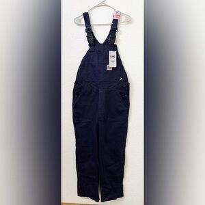 Carhartt Navy Flame Resistant Loose Fit Duck Bib Overalls - 32